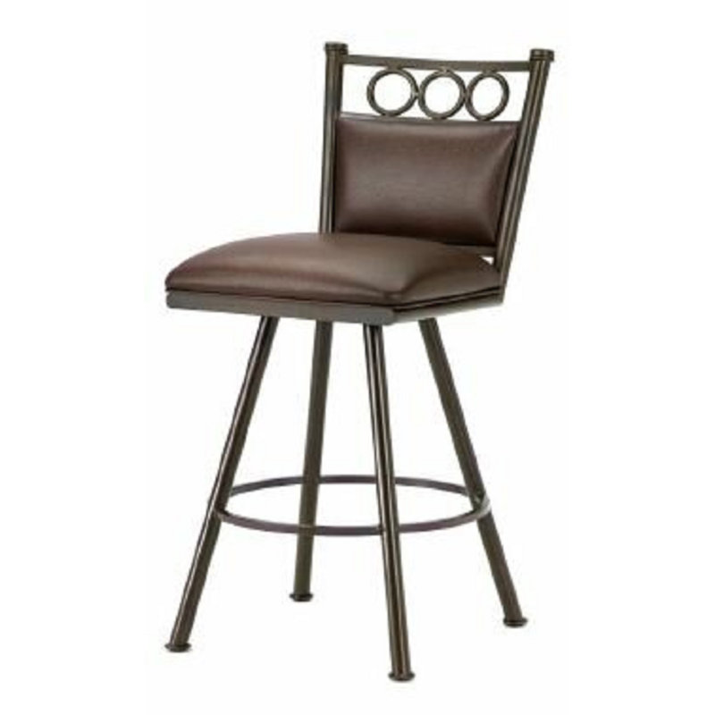 Tabouret de bar pivotant & Waterson, Inca / bronze, Cacao du Mayflower, Tabouret de bar (assise de 30 po de hauteur)