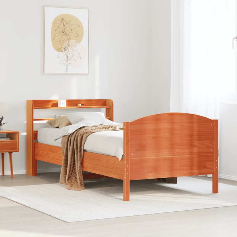 Storage Bed, 100 x 200cm, Wax Brown