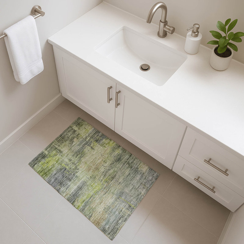 Premium Machine Washable Baford AMF1650 Abstract Rug, Rectangle 1'8" x 2'6"