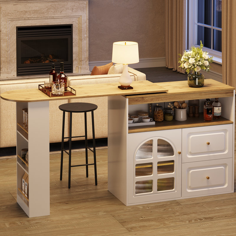 39cm Home Bar, White