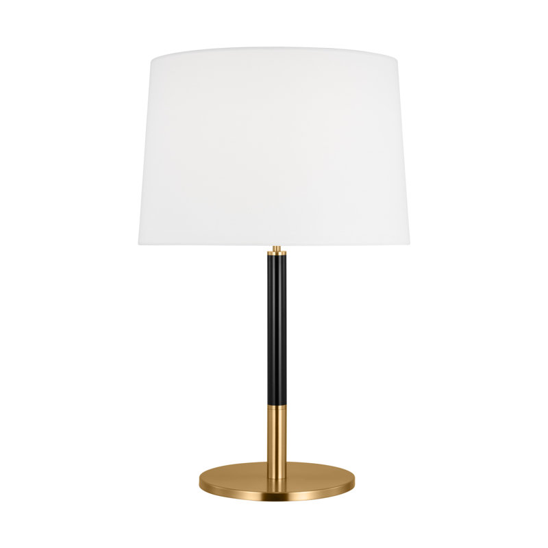 Lampe de table Emilia, Laiton bruni noir