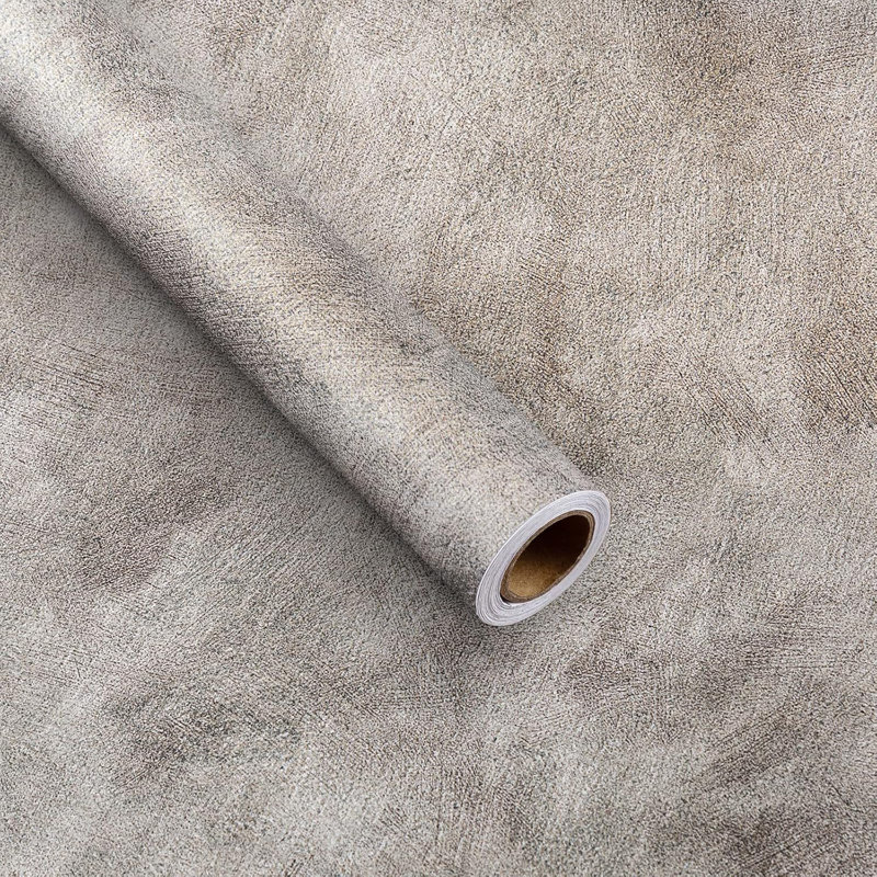 Papier peint adhésif auto-adhésif en béton robuste avec texture ciment réaliste pour les murs, les comptoirs et les meubles
