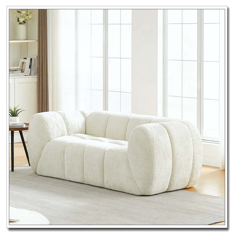Canapé en chenille moderne, 2, Beige