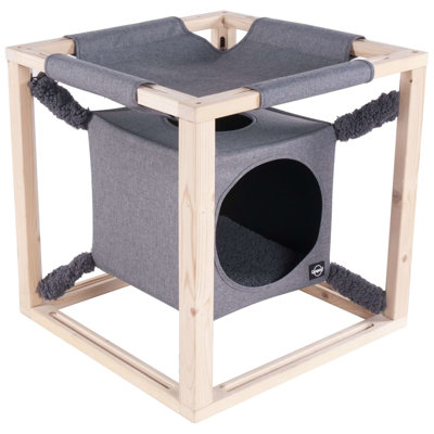 Quapas Cat Bed with Hammock Catcube 54 x 54 x 54cm