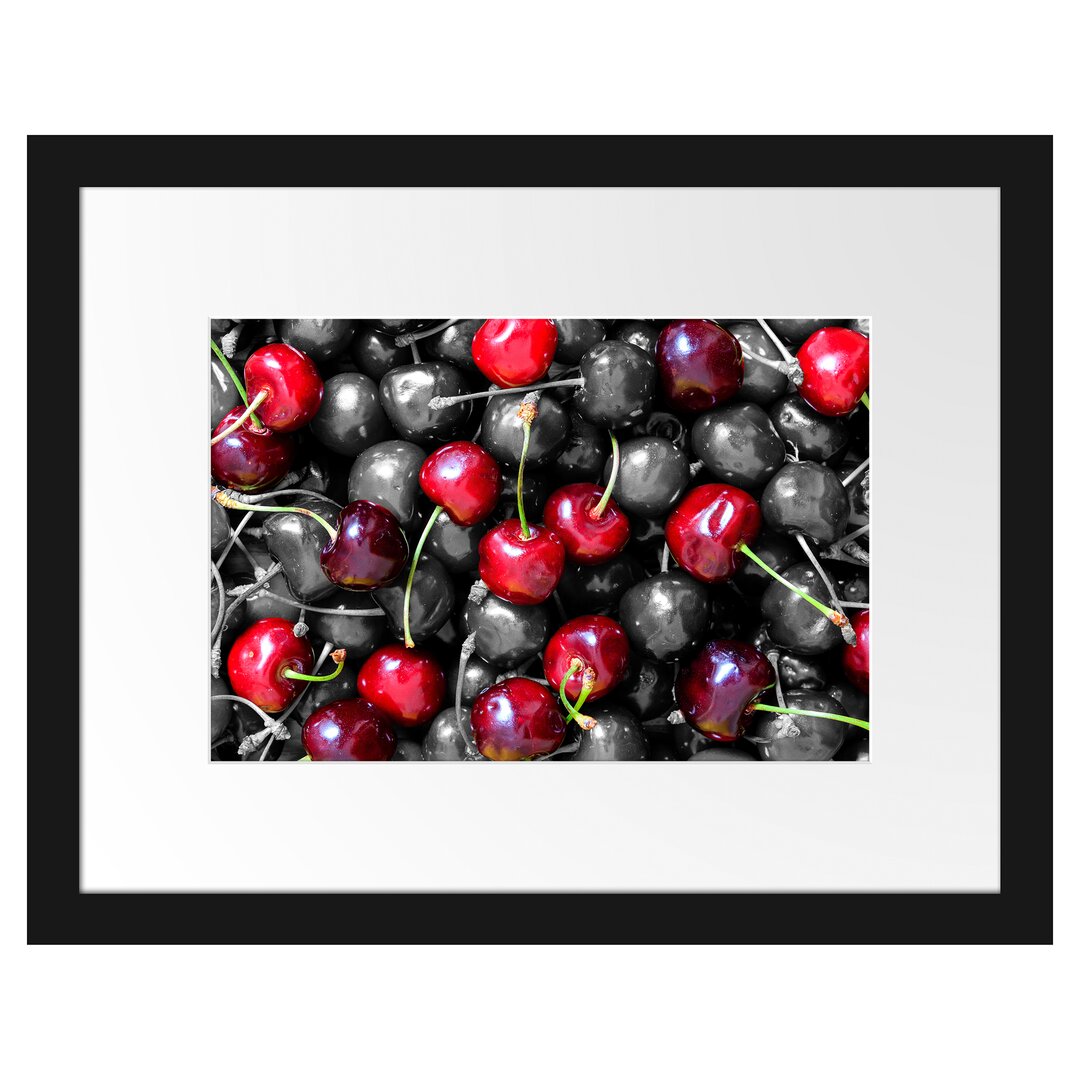 Gerahmtes Poster Delicious Cherries