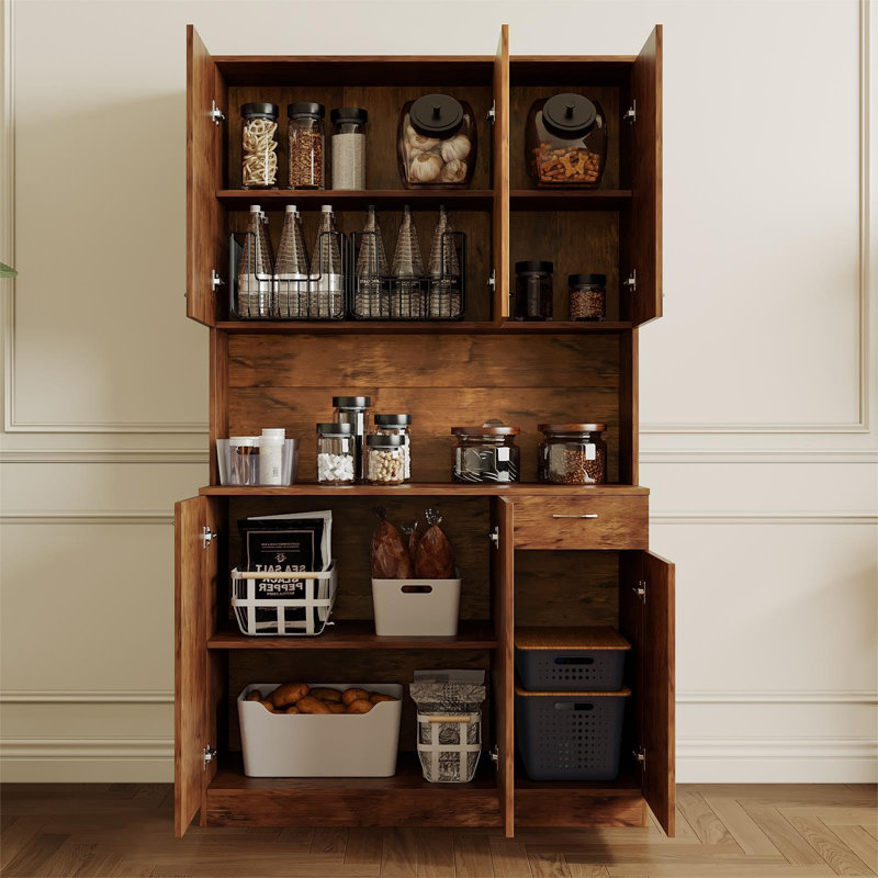 70.87" Tall Kitchen Cabinet, Walnut