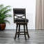 Tabouret de bar 30 po gris patiné avec housse en tissu gris anthracite - choix gris pivotant, rehausse l'apparence de l'espace-91321746