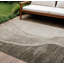 Tapis extérieur lavable abstrait taupe et brun 10 pi x 14 pi