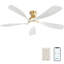 Ventilateurs de plafond 72 pouces avec lumières et télécommande et moteur à 6 vitesses CC pour le salon