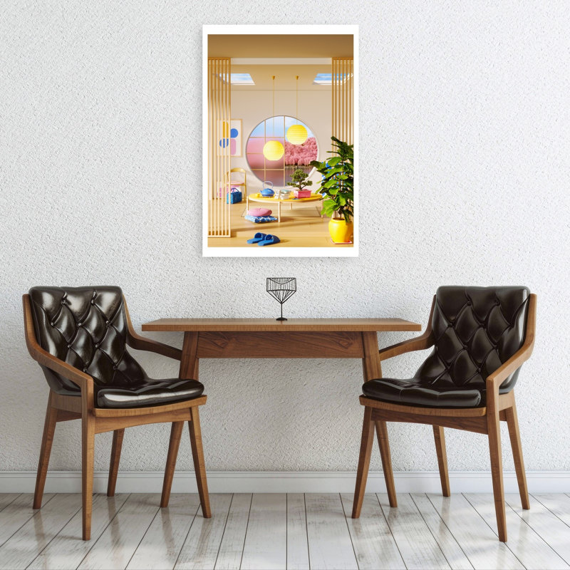 Reproduction d'art mural japonais, H 36 po x l 24 po