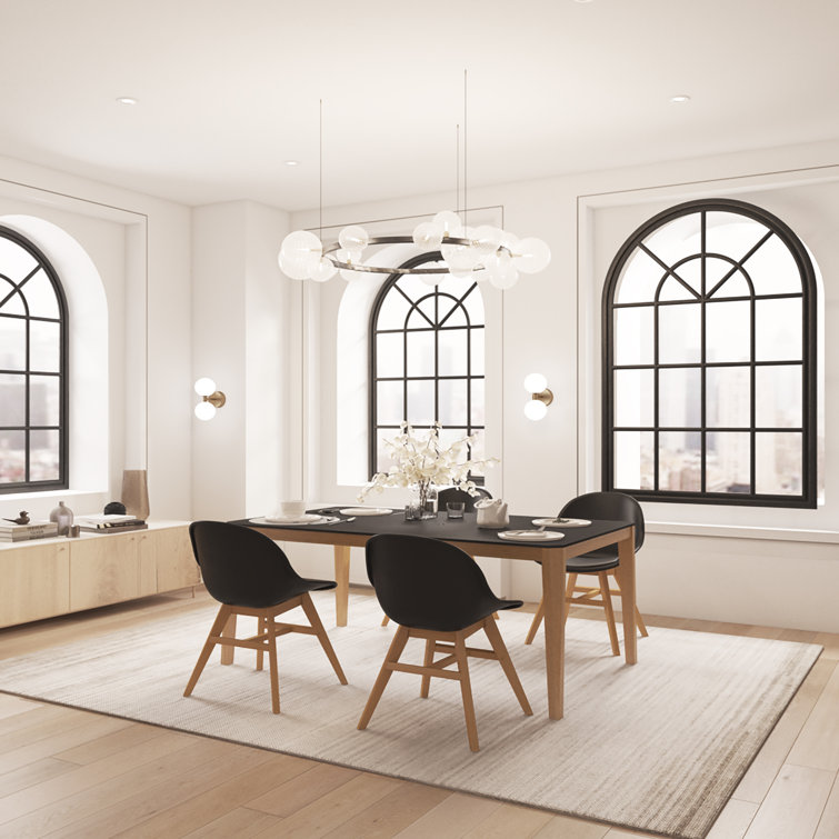 Cebastian - Person Solid Wood Solid Wood Top Four Leg Dining Set