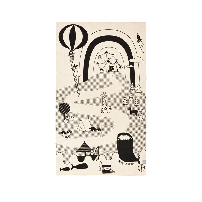 Mr. Cotton Area Rug in Off White/Black