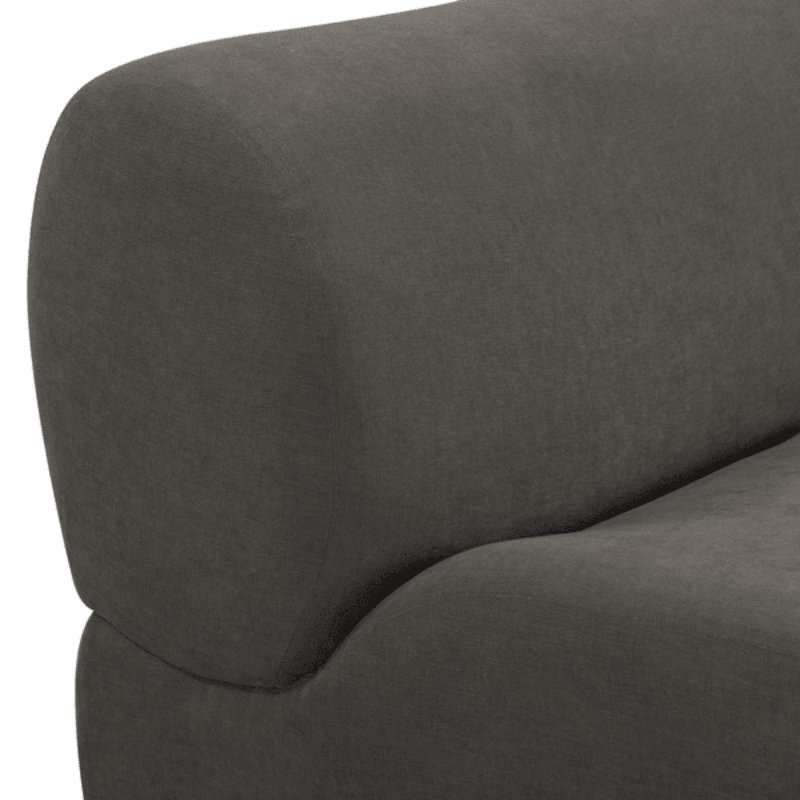 Coin de coin en tissu recyclé gris Zenith, Mélange de polyester gris