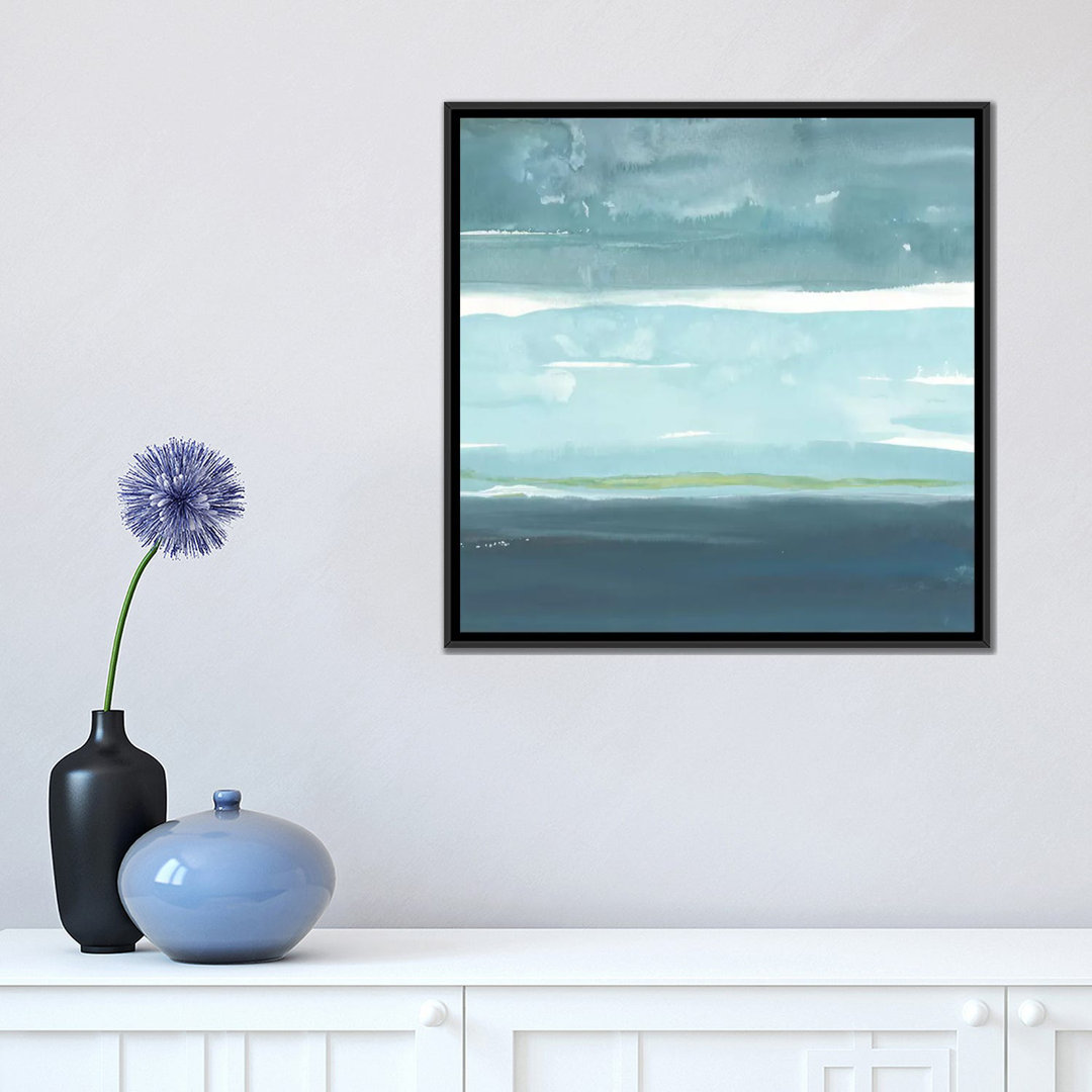 " Teal Horizon II " by Rob Delamater East Urban Home Mat 