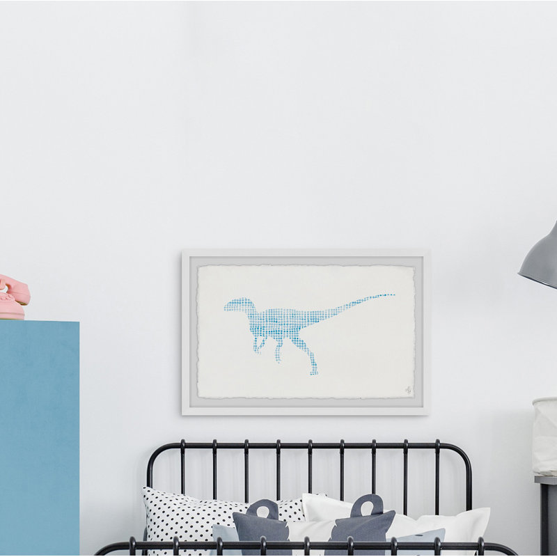 Will Patterned Dino - Single Picture Frame Painting, 41cm H x 61cm W