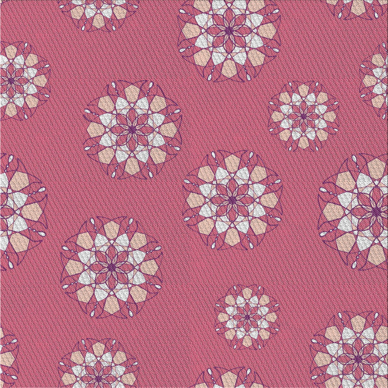 Tapis rose Gotterdammerung, Carré 7 pi