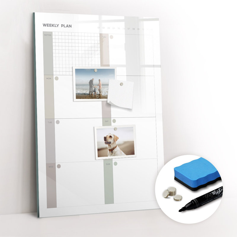 Weekly Planner Magnetic Dry Erase Board