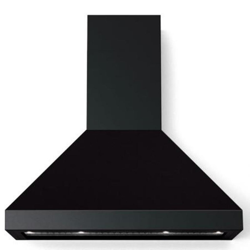 Verona Designer Series Wall Mount Range Hood, 36", Matte Black