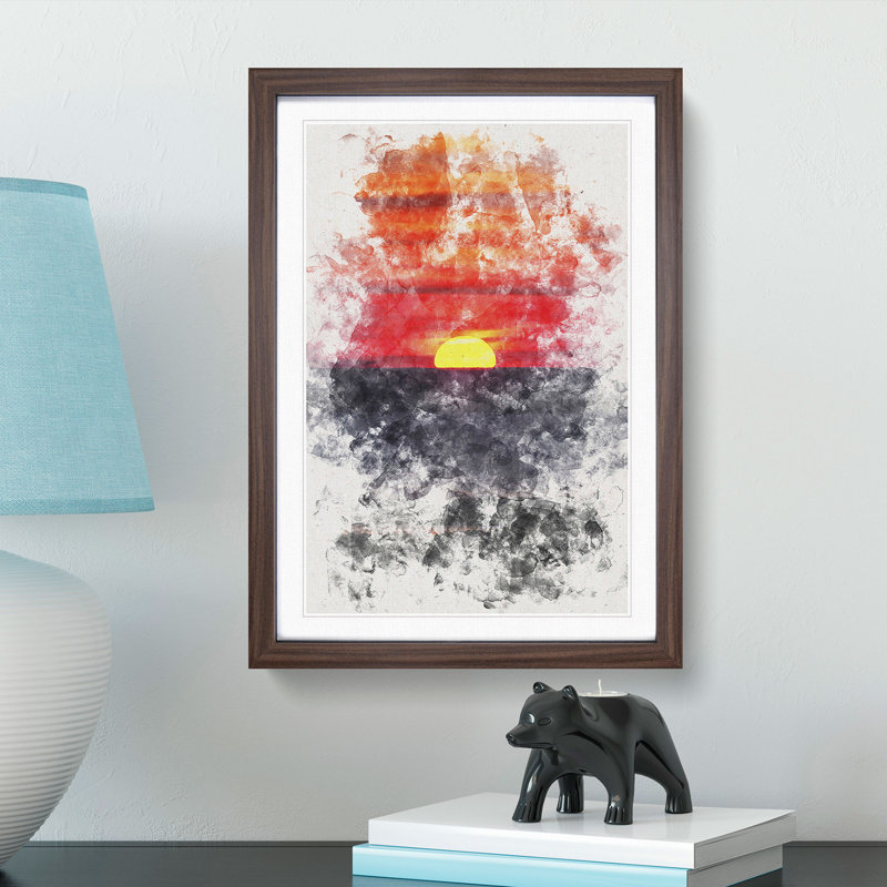 Sunset in Florida - Picture Frame Graphic Art, 63cm H x 45cm W x 2cm D, Walnut Framed