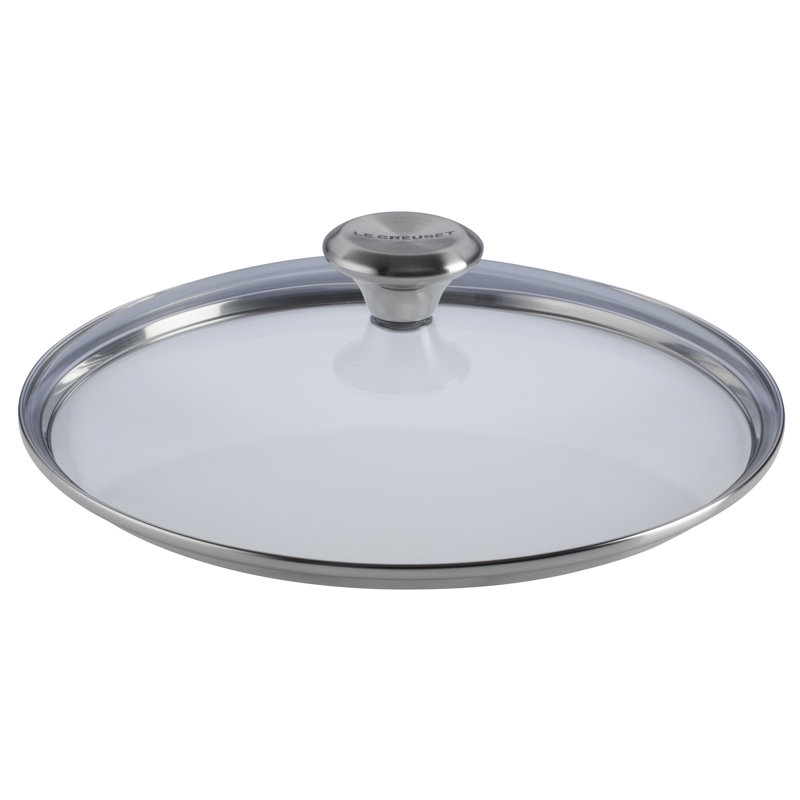 12" Clear Tempered Glass Lid with Stainless Steel Knob