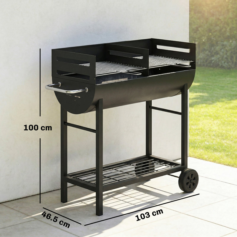 Outsunny 103cm W Portable Charcoal Grill