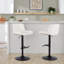 Tabouret de bar réglable rond avec repose-pieds arrondi en T Rondell - ensemble de 2-202853212-202853025