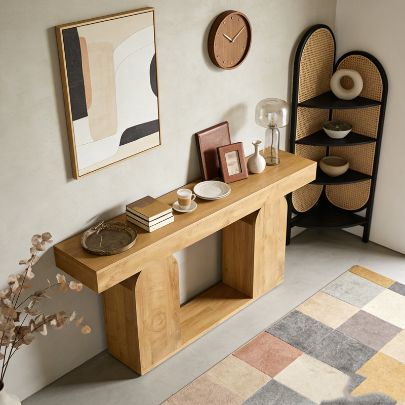 Table de canapé durable, Marron clair