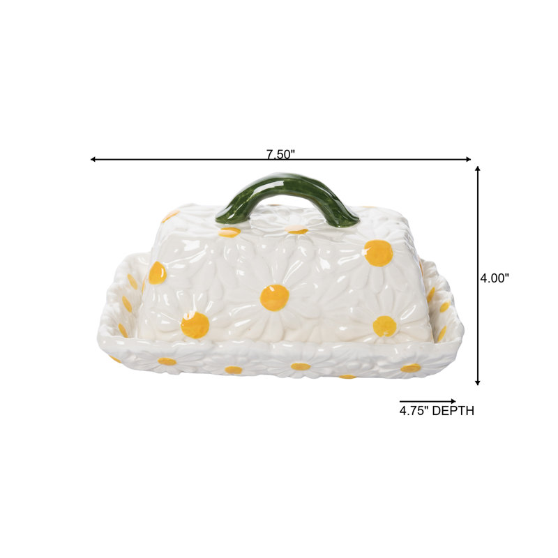 Beurrier Daisy avec couvercle