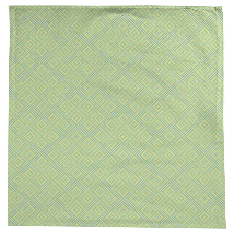 Leffel Square Lattice Tablecloth, Green/Blue