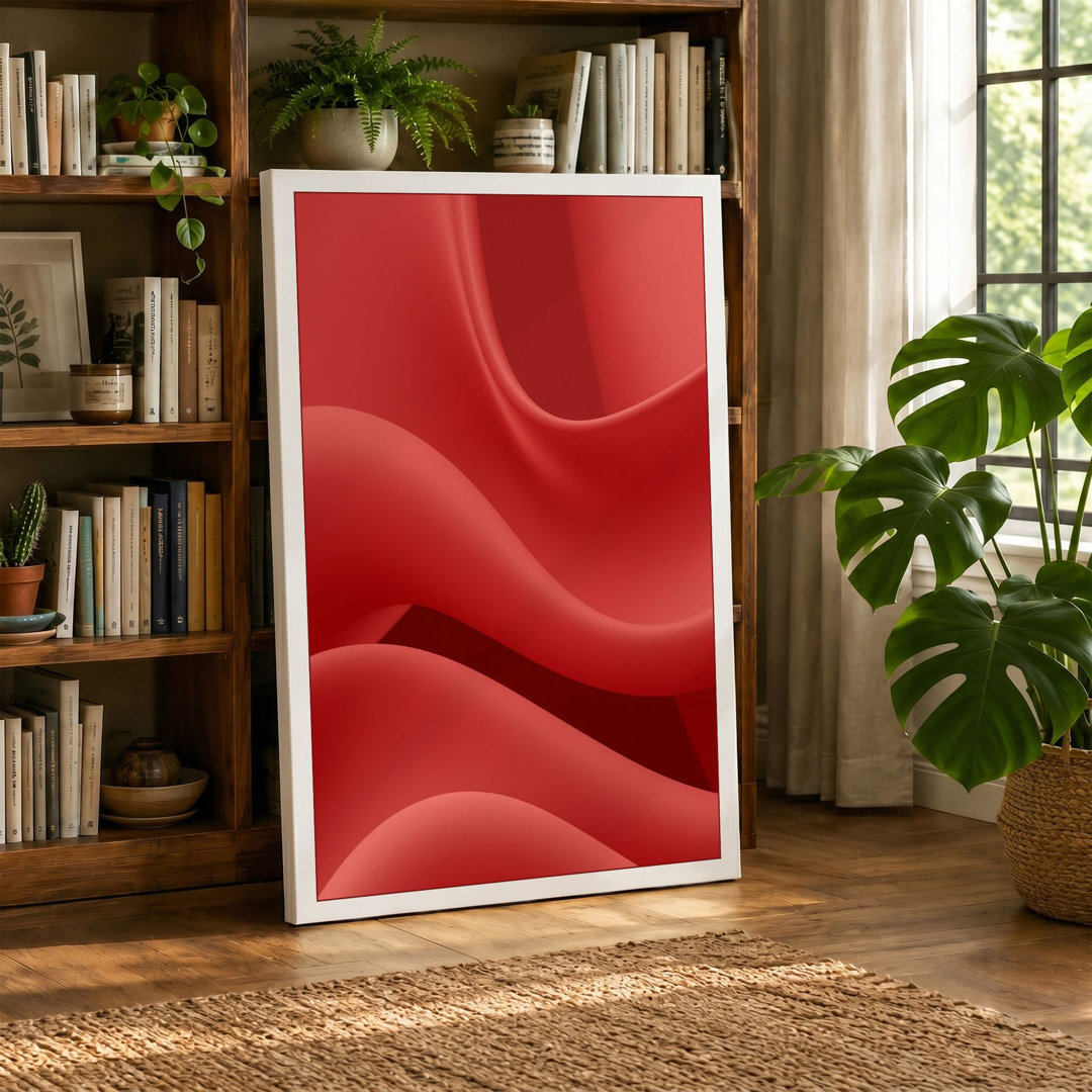 Flowing Waves Abstract - Wrapped Canvas