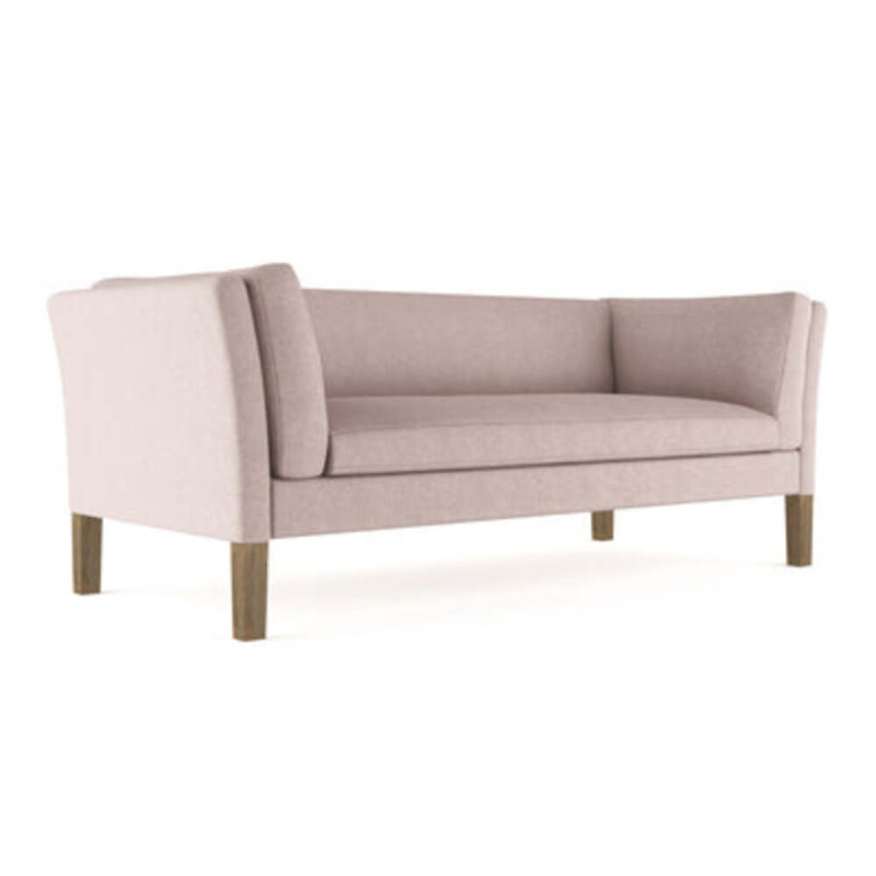 Charlton Flared Shelter-Arm Sofa, Weathered, 31" H x 84" W x 33" D, Box Weave Linen Graphite
