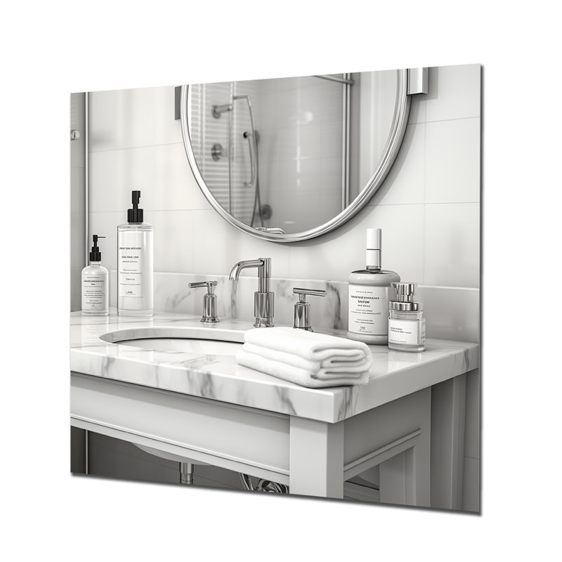Minimalisme, articles de toilette en métal 3, H 29 po x l 29 po