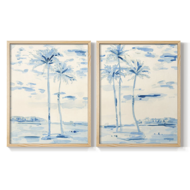 «Coconut Grove I», reproduction encadrée de qualité supérieure - prête à être accrochée - aucun clou requis - aucun clou requis