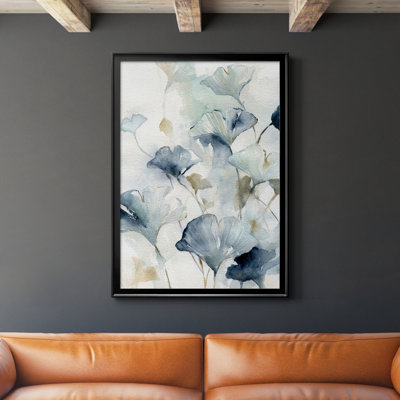 " Indigo Ginkgo II " Painting Print
