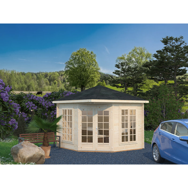 Melanie 10 x 10 Ft. Tongue & Groove Corner Summer House