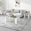 Ensemble de table de salon 3 pièces avec plateau en verre, pieds en métal et 2 tablettes de rangement Esbeidy, comprenant 1 table basse et 2 tables de bout-564030848-564030850