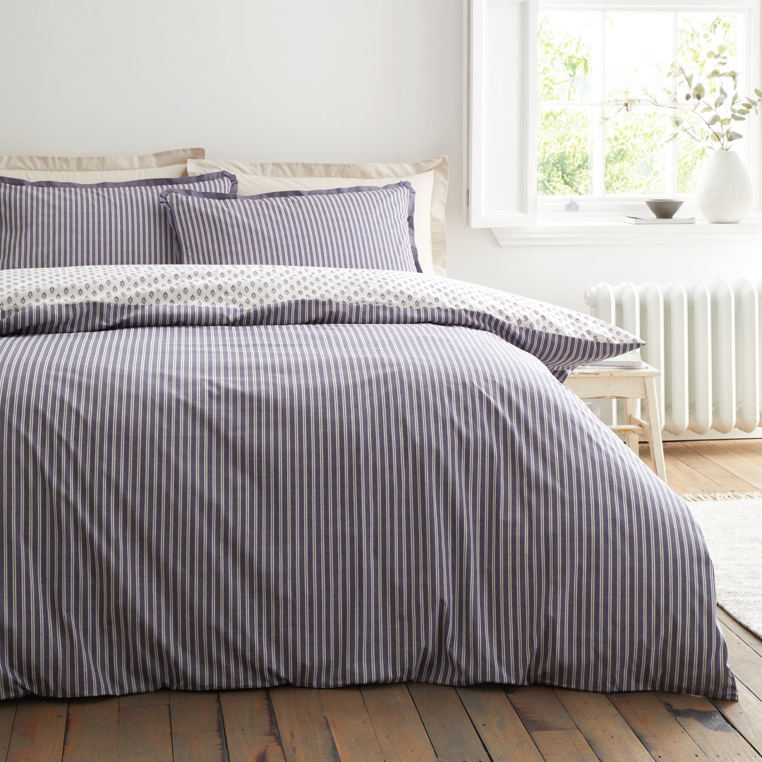 Amelie 200 Thread Count Cotton Reversible Duvet Cover Set