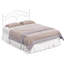 Structure de lit double en métal avec tête de lit rétro, lit plateforme avec rangement de 11 pouces, aucun sommier requis, blanc