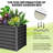 Galvanized Steel Raised Garden Bed Kit – Heavy-Duty 6x3x2FT Rectangular Outdoor Planter Box for Vegetables, Flowers, Herbs (Gray, 2-Pack)-1925343716-1925343707-1925343718