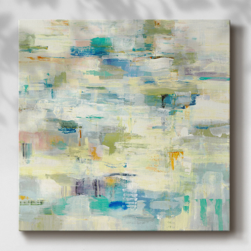 Toile tendue abstraite pastel III-Gallery URID12271-R, H 16 po x l 16 po