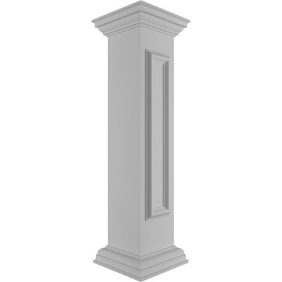 Poteau droit avec poteau, panneau plat et garniture de base (trousse d'installation incluse)