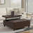Harrison 40"W Upholstered Large Square Coffee Table Storage Ottoman with Split Lift Top-105374283