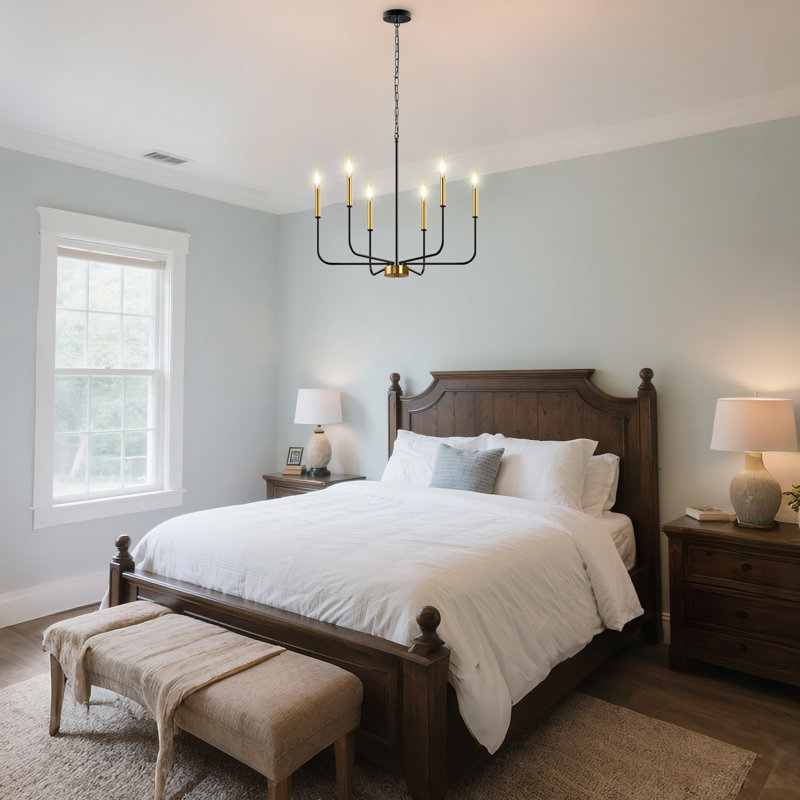 26'' Dimmable Classic / Traditional Chandelier, 6-Light