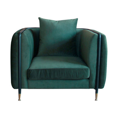 Fauteuil large en velours 30,09 po Liannah