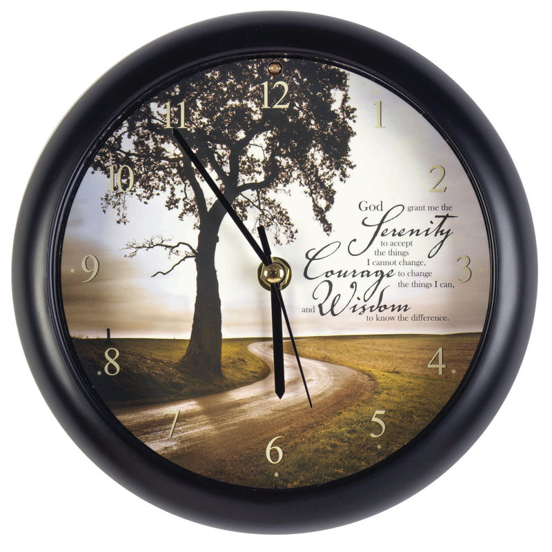 Horloge de table analogique en acrylique noir / brun / vert