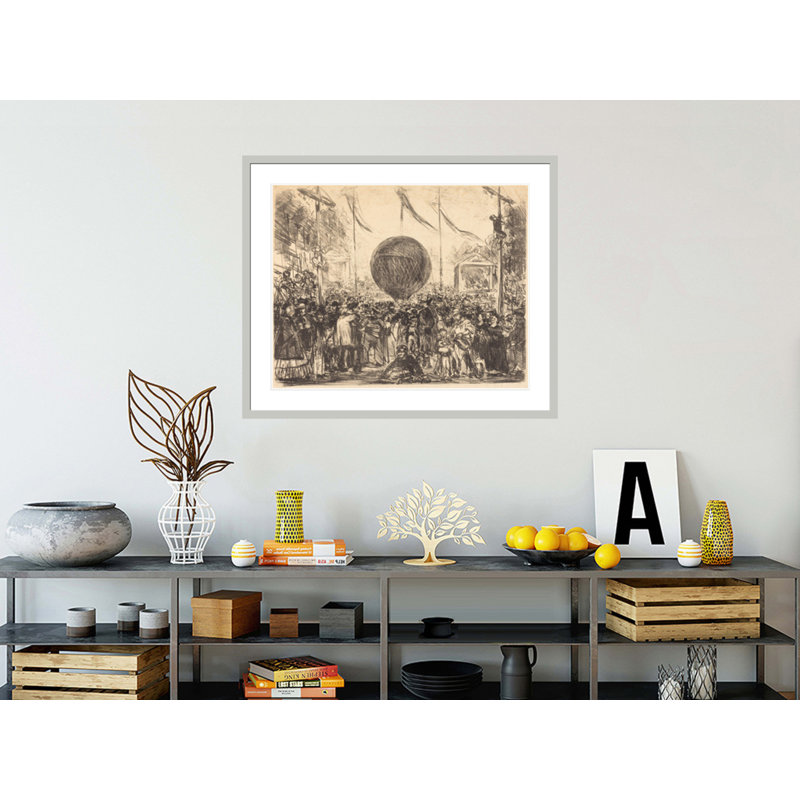«The Balloon» par estampe numérique encadrée, 33,5 po H x 40,17 po po