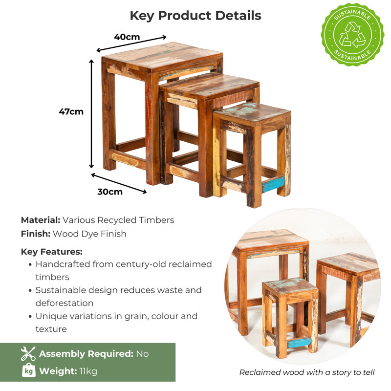 Ranjit Solid Wood Nesting Tables
