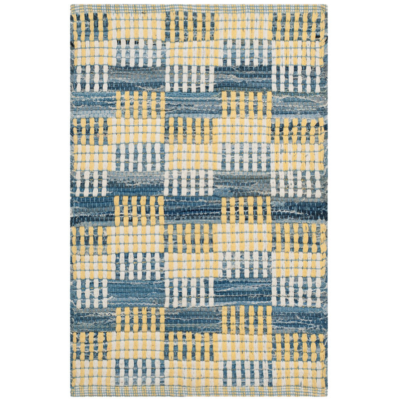 Alberta Hand Woven Cotton Abstract Rug, Rectangle 2'6" x 4'