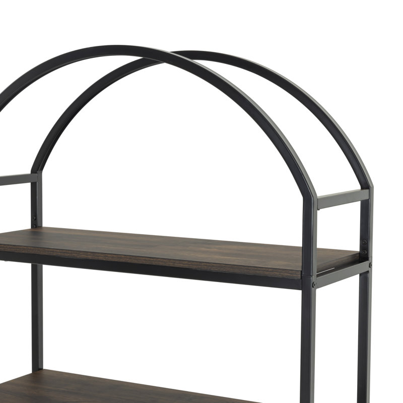 Etagere Bookcase, Nutmeg/Black