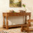 Wood Console Table With 3 Drawers And 1 Bottom Shelf For Entryway Hallway Extra-Thick Sofa Table-1537650228-1537650227